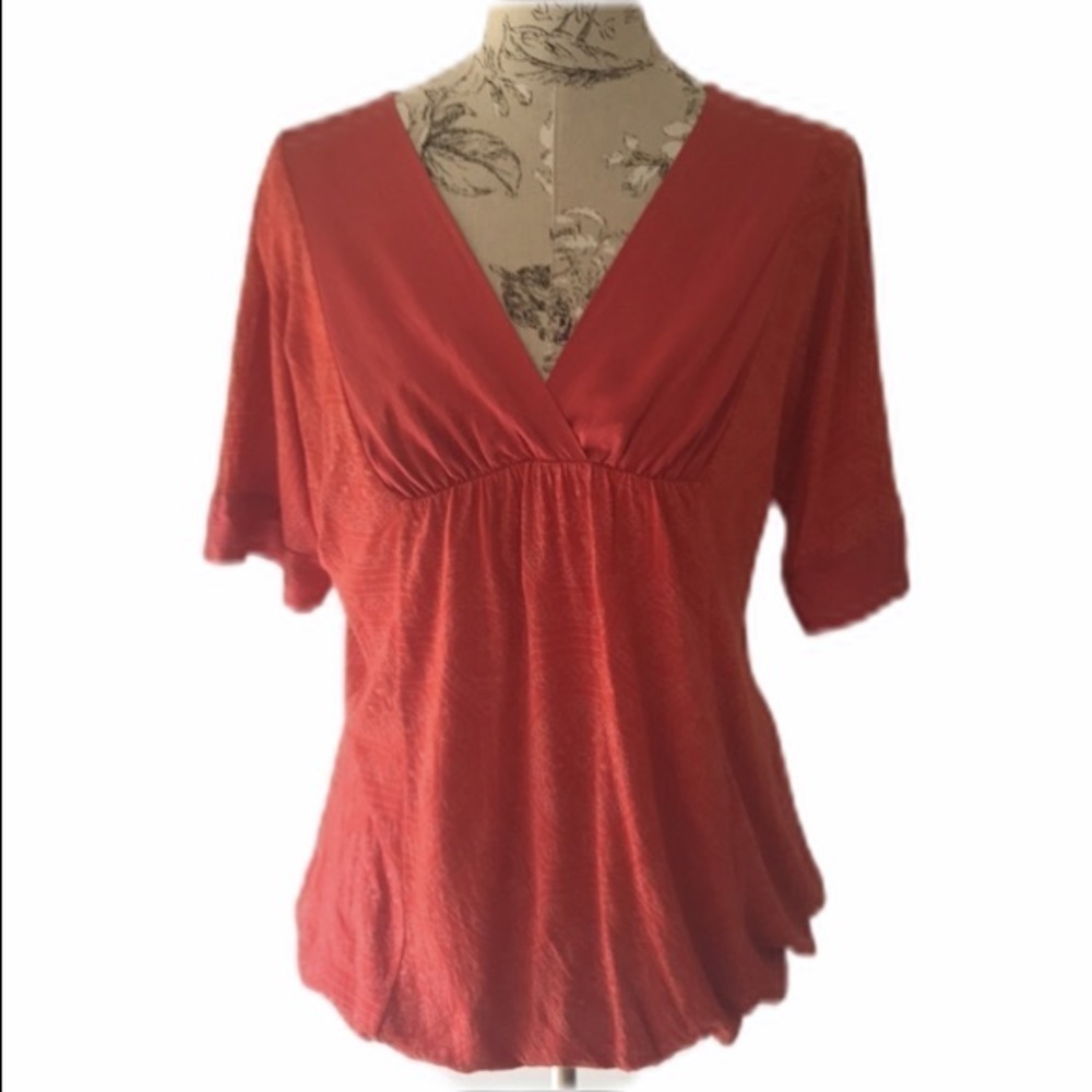 *ella Moss Silk Trim Top XS